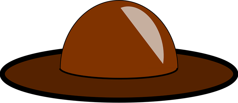 Brown Bowler Hat Vector PNG