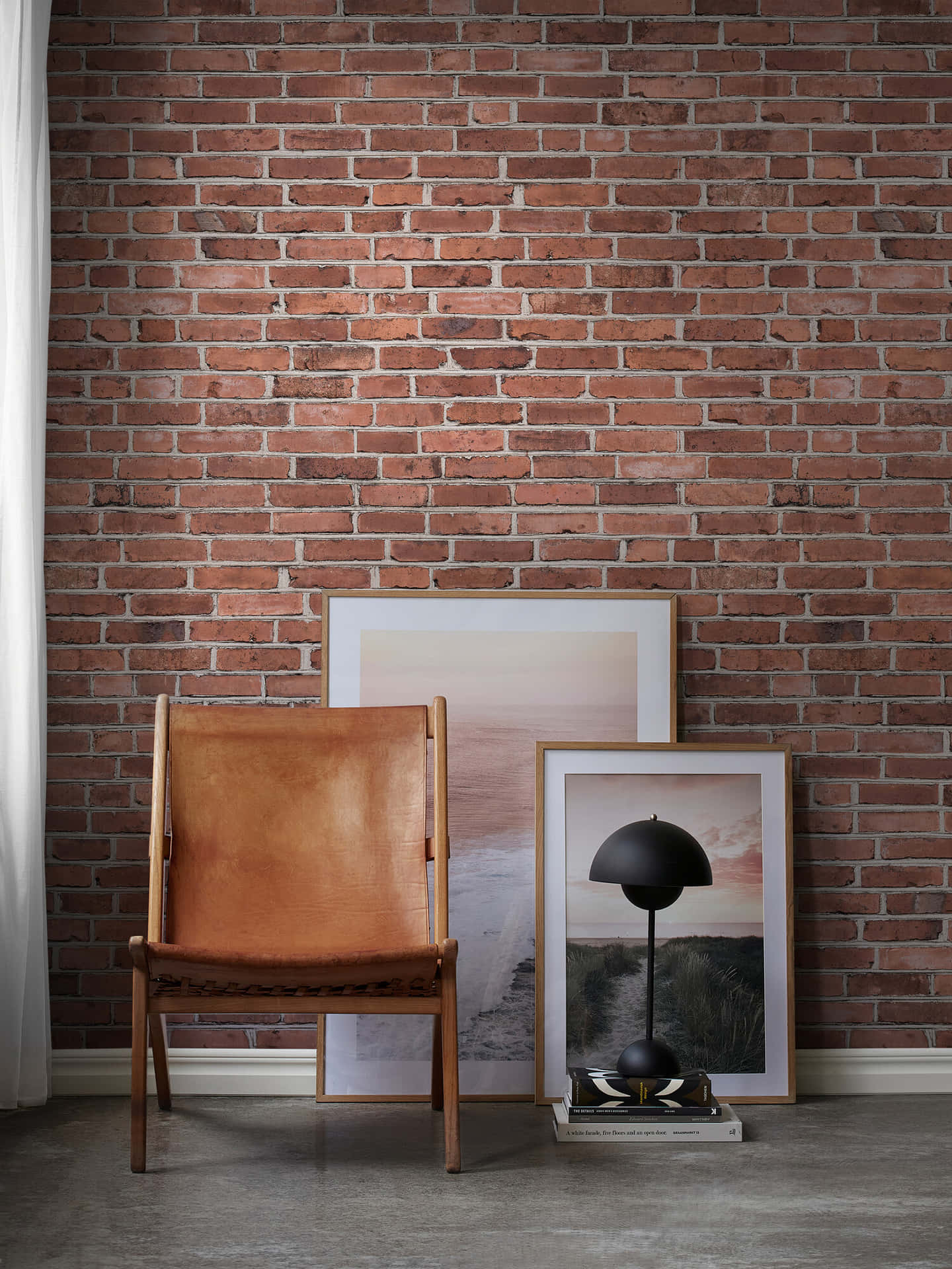 Classic Brown Brick Wall Wallpaper