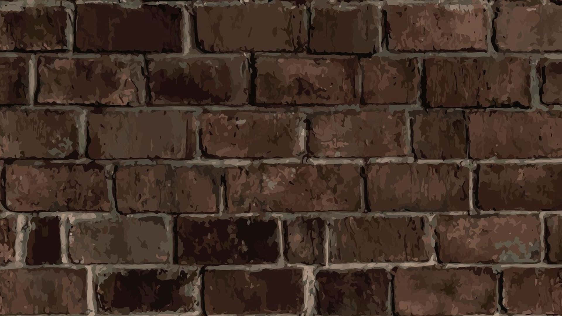 Vintage Brown Brick Wall Texture Wallpaper