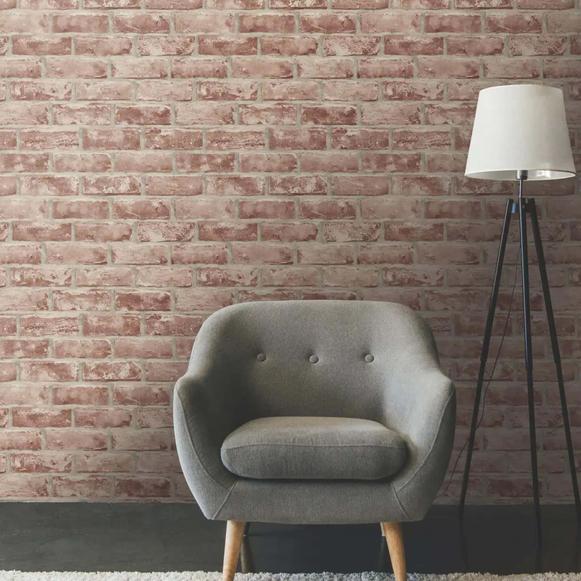 Classic Brown Brick Wall Texture Wallpaper