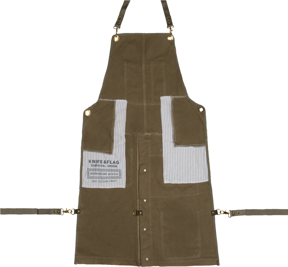 Brown Canvas Workwear Apron PNG