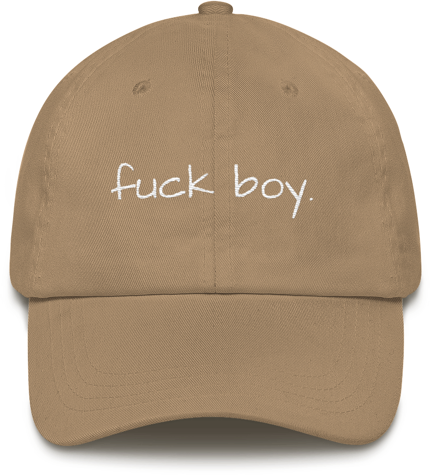 Brown Cap With Text PNG