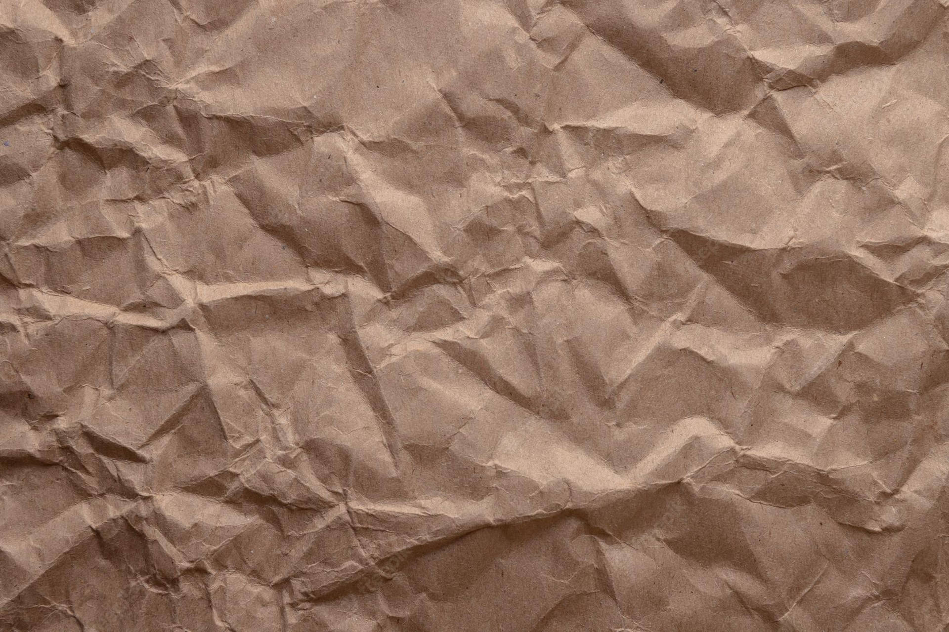 Brown Cardboard Crumpled Paper Texture Background