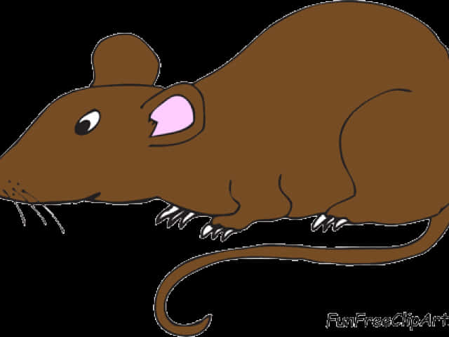 Brown Cartoon Rat Illustration PNG