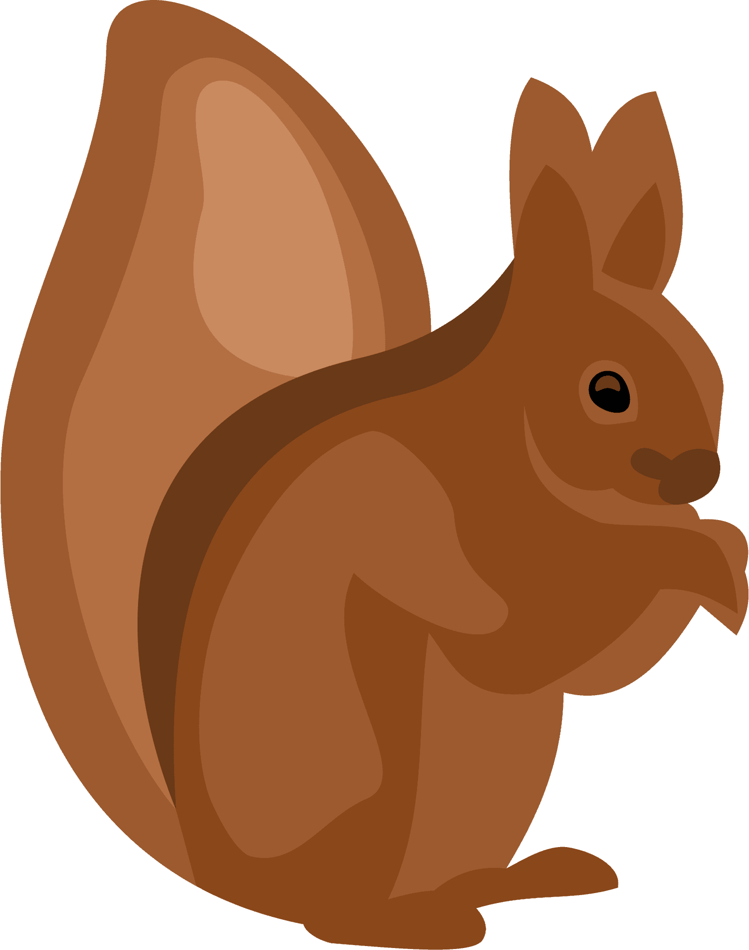 Brown Cartoon Squirrel PNG