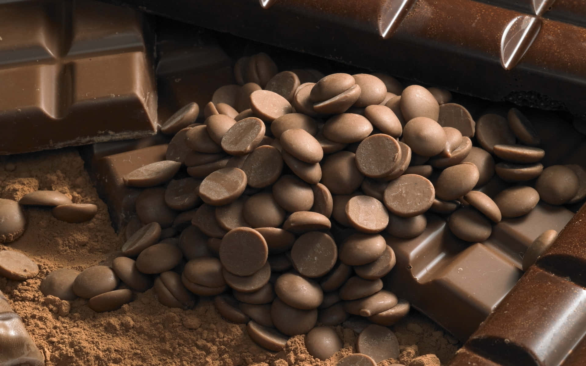 Deliciosodeleite De Chocolate Marrón. Fondo de pantalla