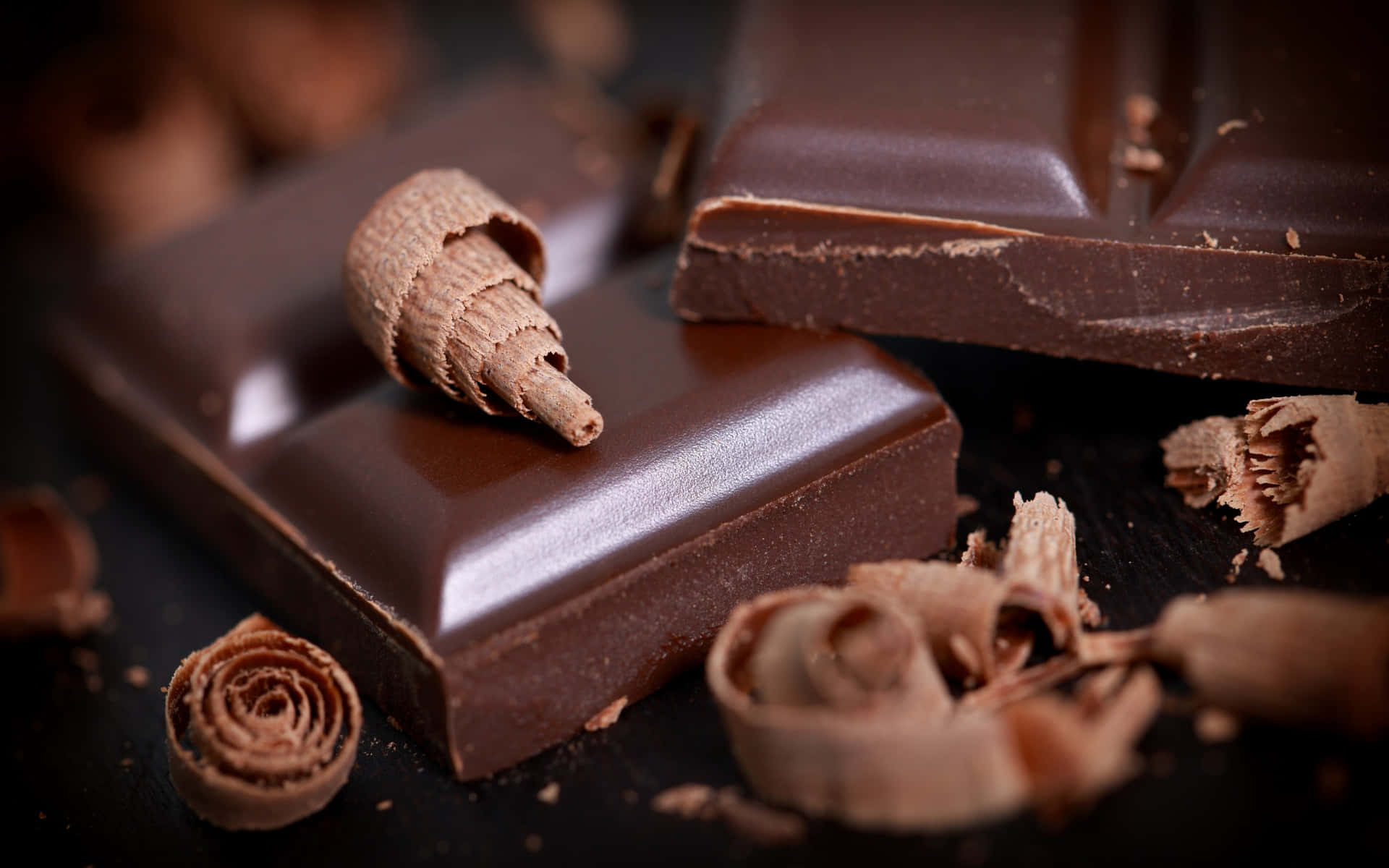Unapila De Delicioso Chocolate Marrón Fondo de pantalla