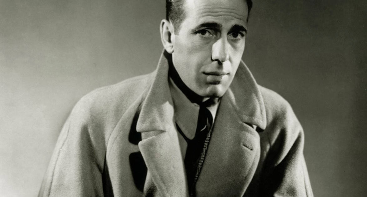 Brune Ærmeløse Humphrey Bogart et stiliseret portræt væg-baggrunde Wallpaper