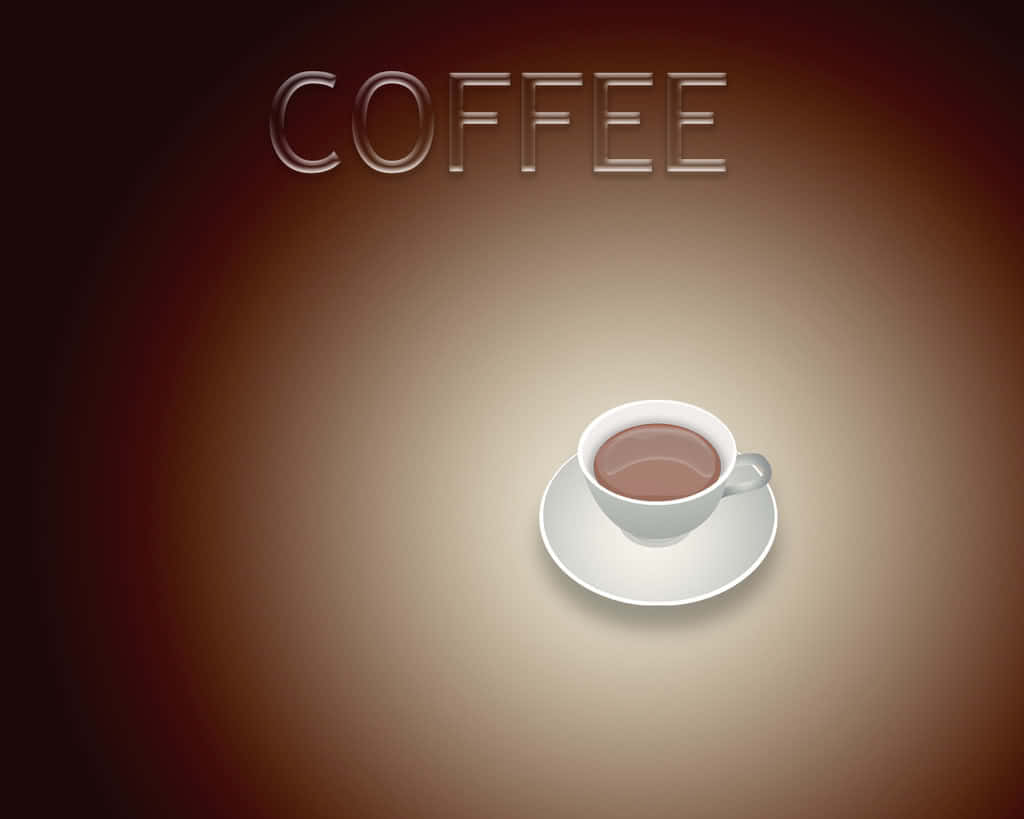 Energizing Brown Coffee in a white mug Wallpaper