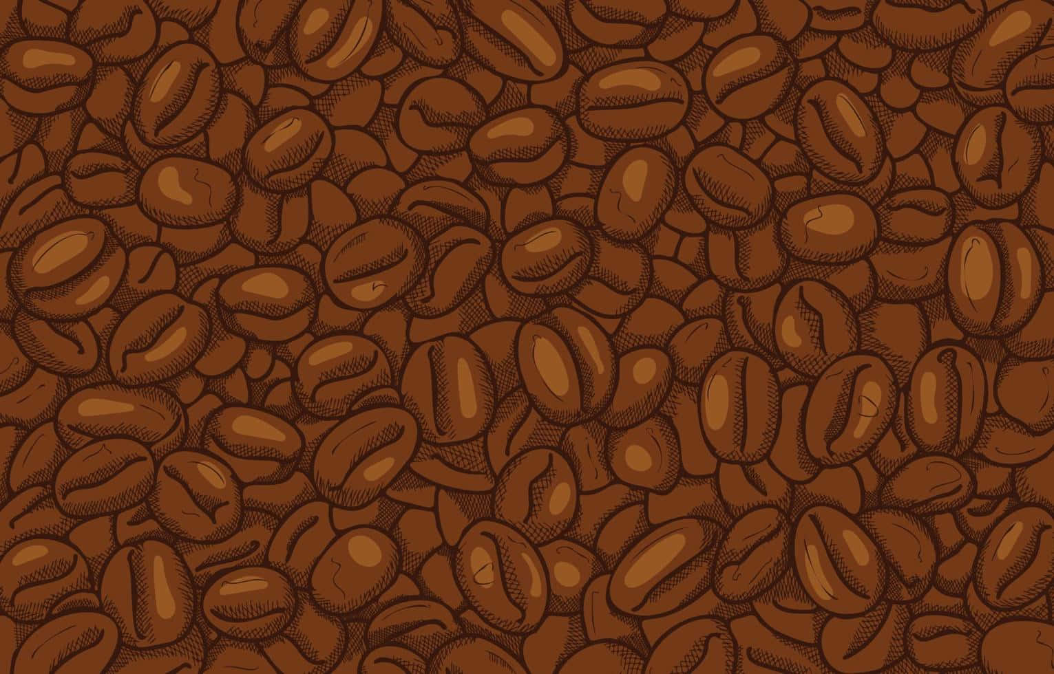 Aromatic Brown Coffee Beans Close-up Wallpaper