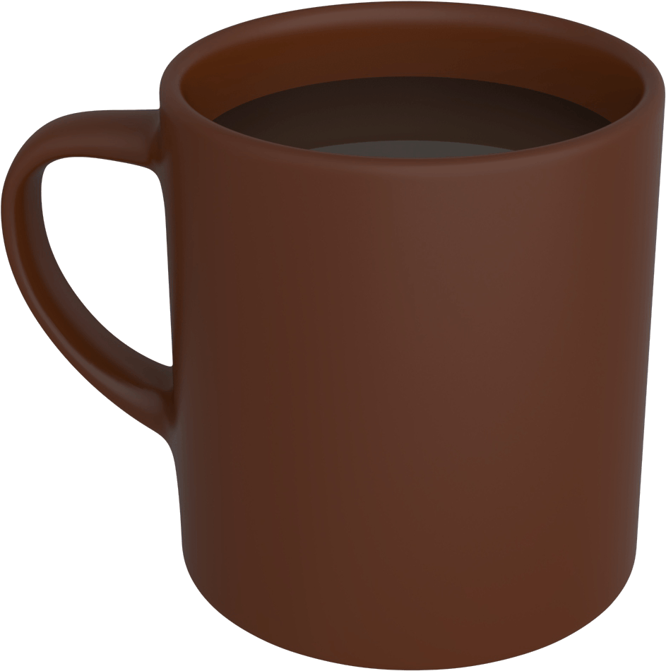 Brown Coffee Mug Full PNG