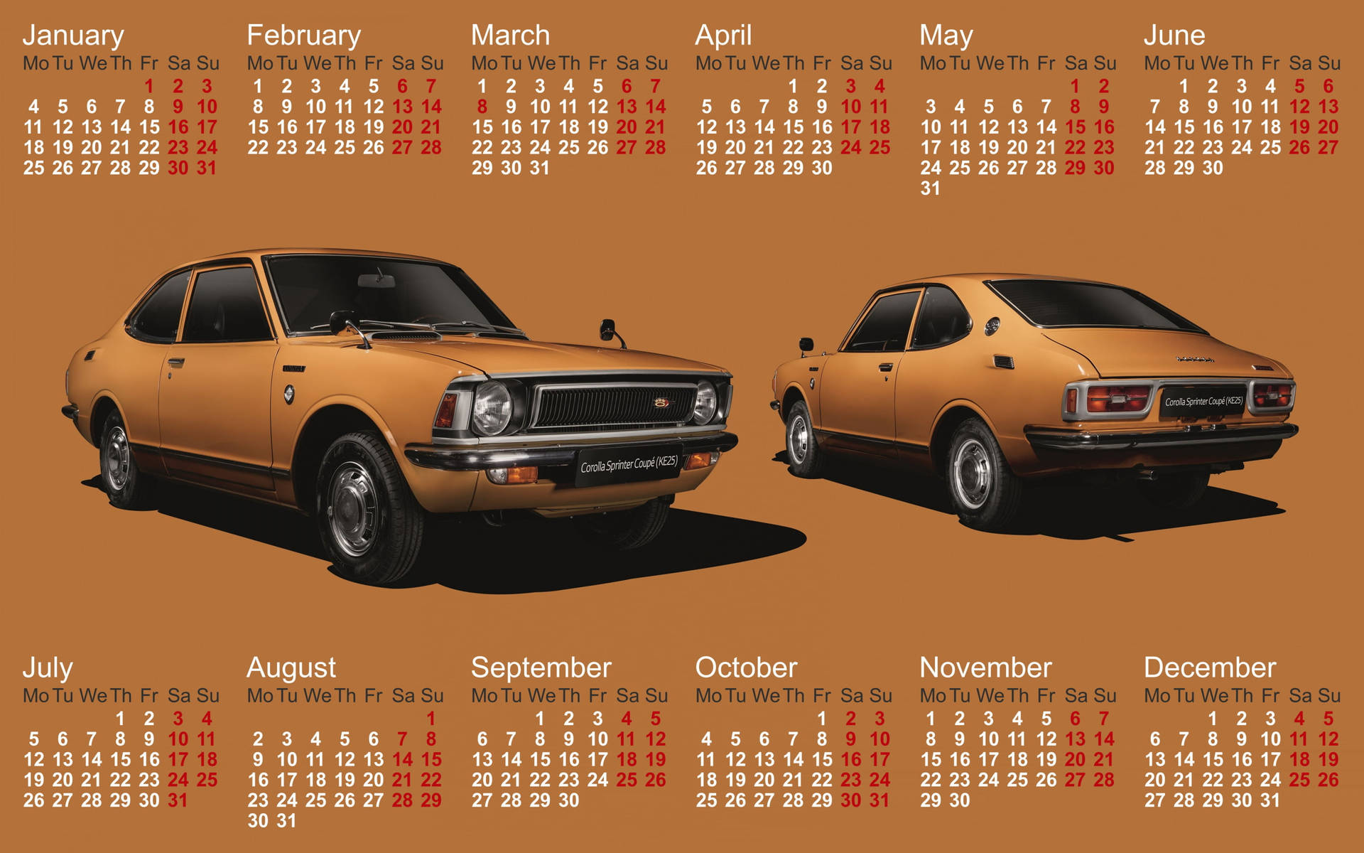 Brown Corolla Car 2021 Desktop Wallpaper