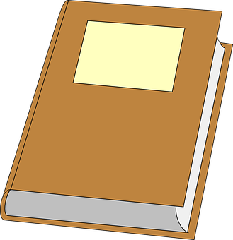 Brown Cover Book Cartoon PNG