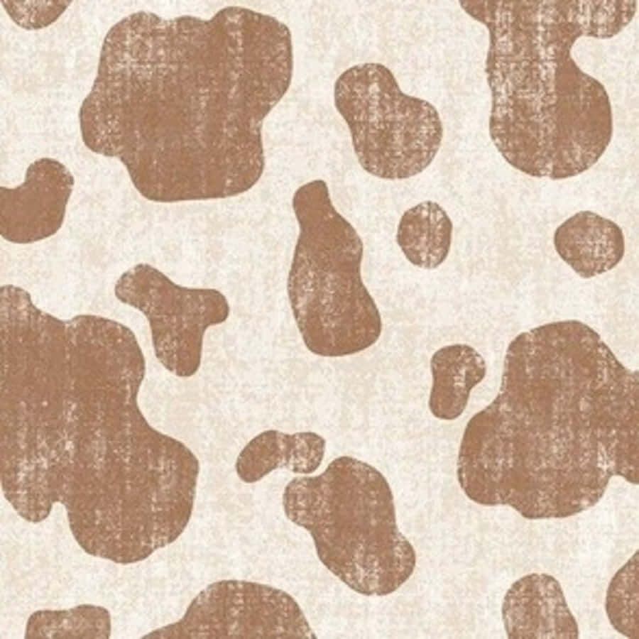 A Beautiful Brown Cow Print Wallpaper Wallpaper