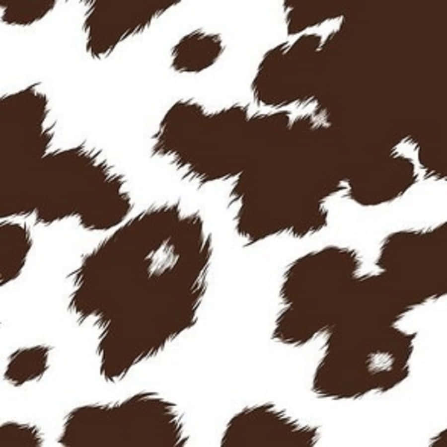 Beautiful Brown Cow Print Pattern Wallpaper