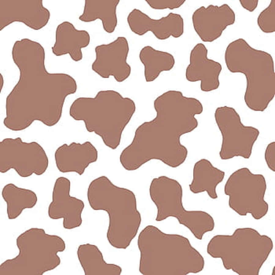 A Trendy Brown Cow Print Wallpaper Design Wallpaper