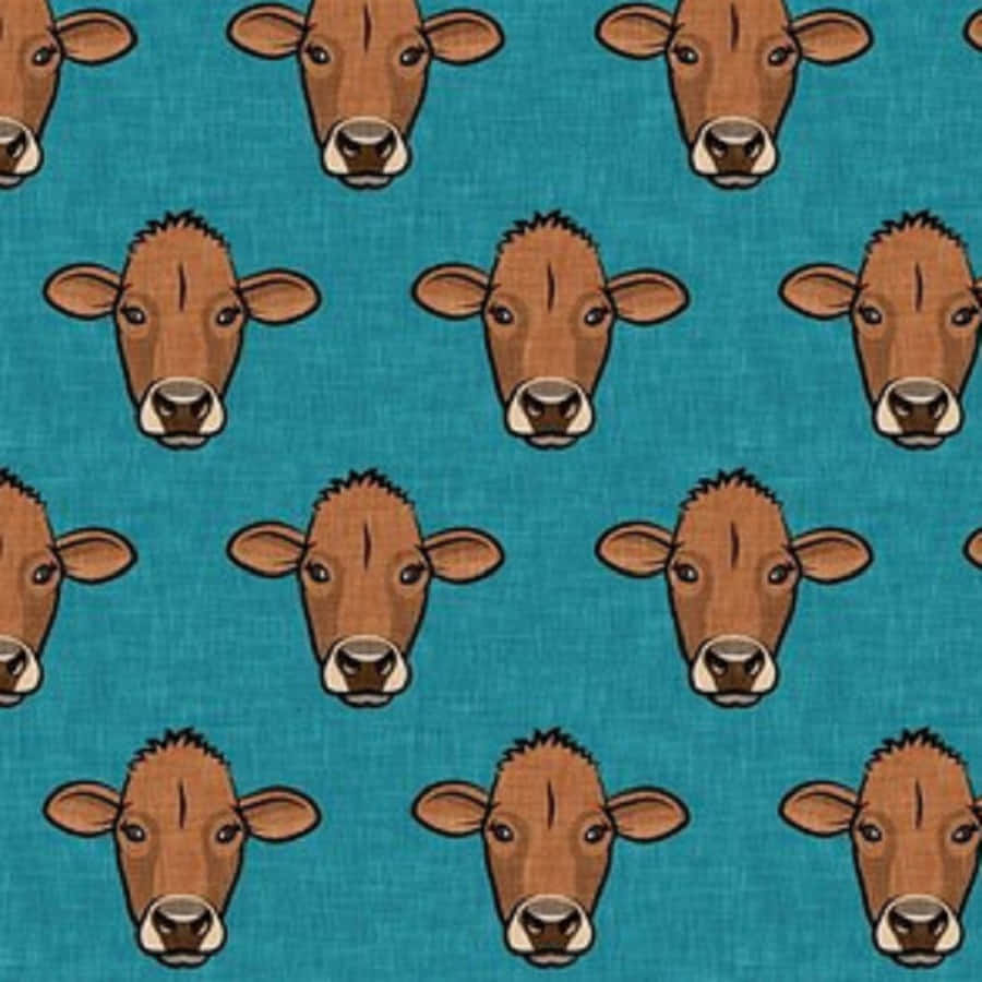 Beautiful Brown Cow Print Pattern Wallpaper Wallpaper