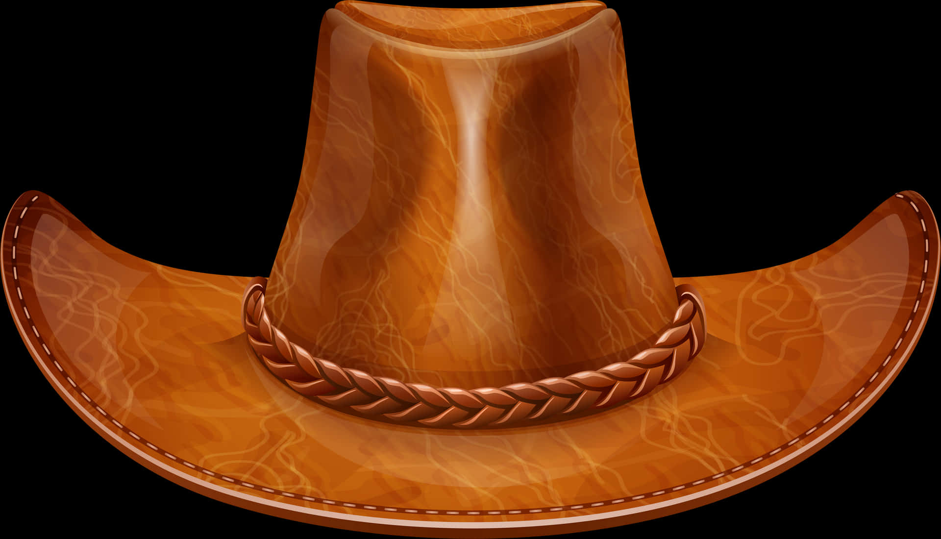 Brown Cowboy Hat Illustration PNG