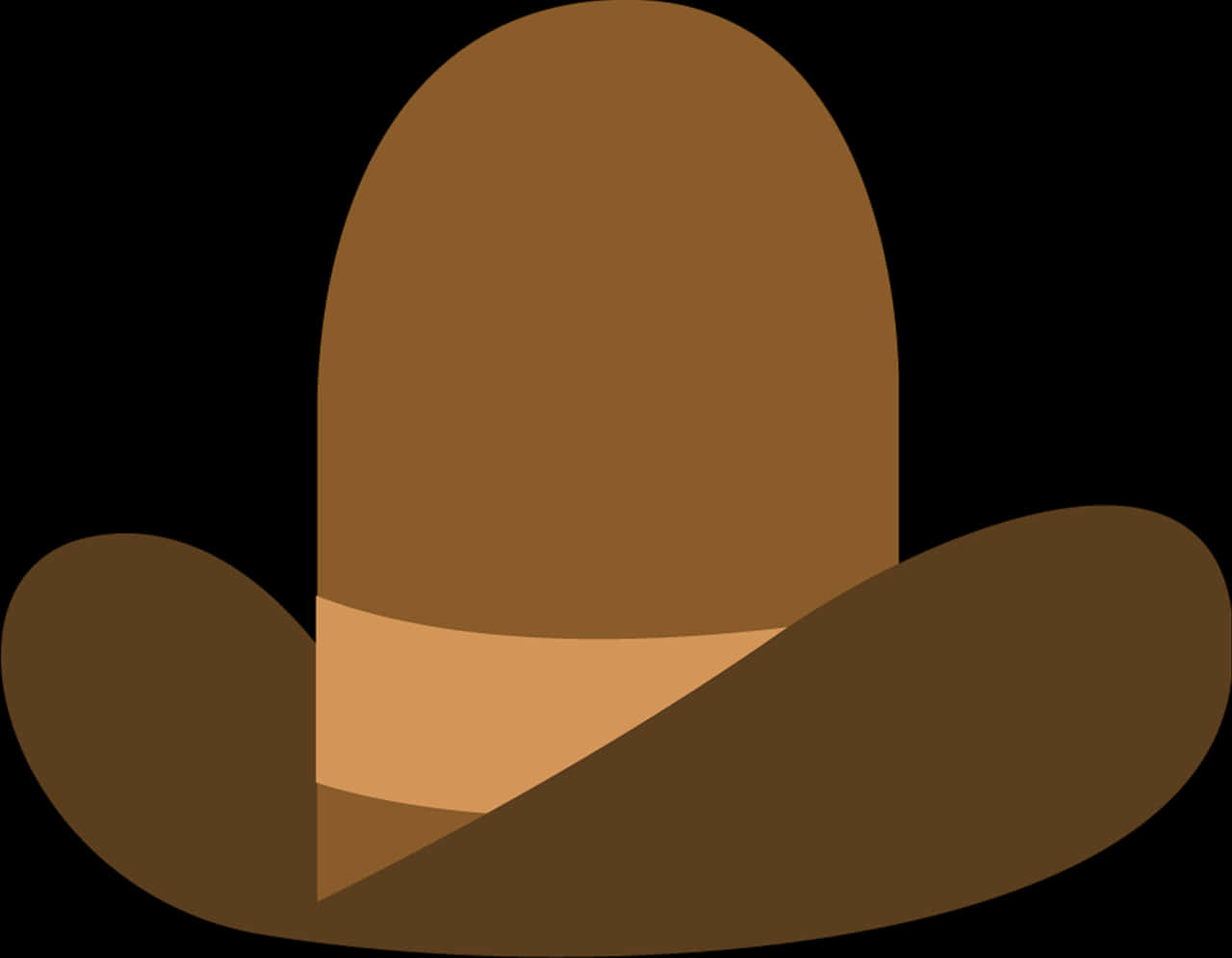 Brown Cowboy Hat Vector Illustration PNG