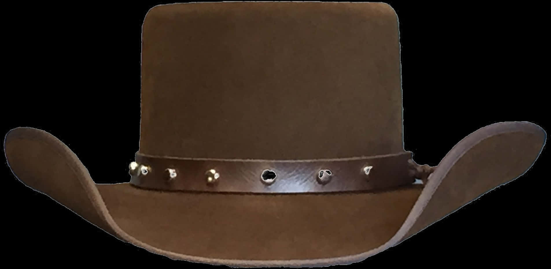 Brown Cowboy Hatwith Conchos PNG