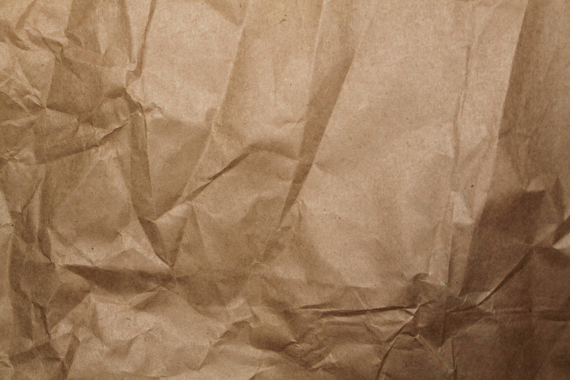 Brown Crumpled Paper Texture Background