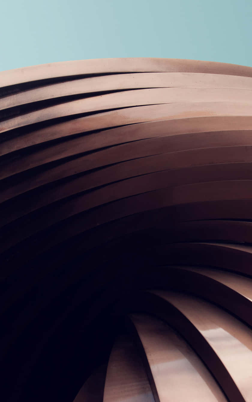 Brown Curves Contemporary Wallpaper