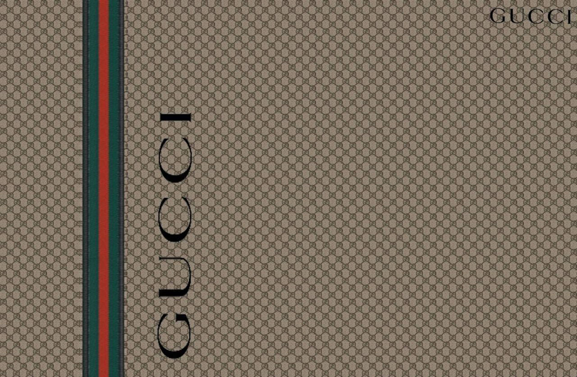 Brown Diamante Gucci Pattern Wallpaper