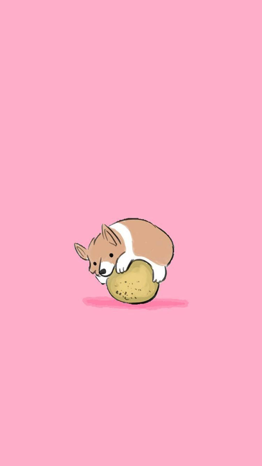 Brown Dog Cartoon IPhone Wallpaper