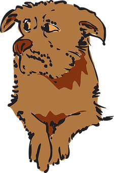 Brown Dog Illustration PNG