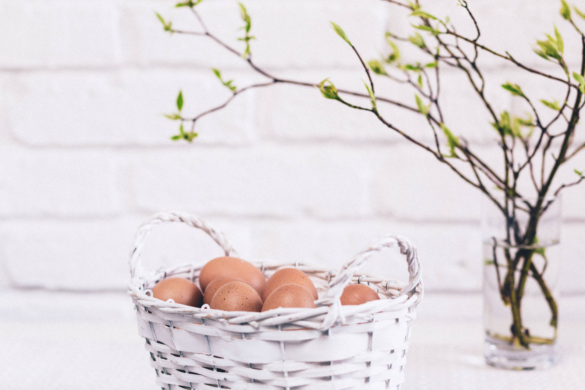 Brown Easter Eggs On Basket