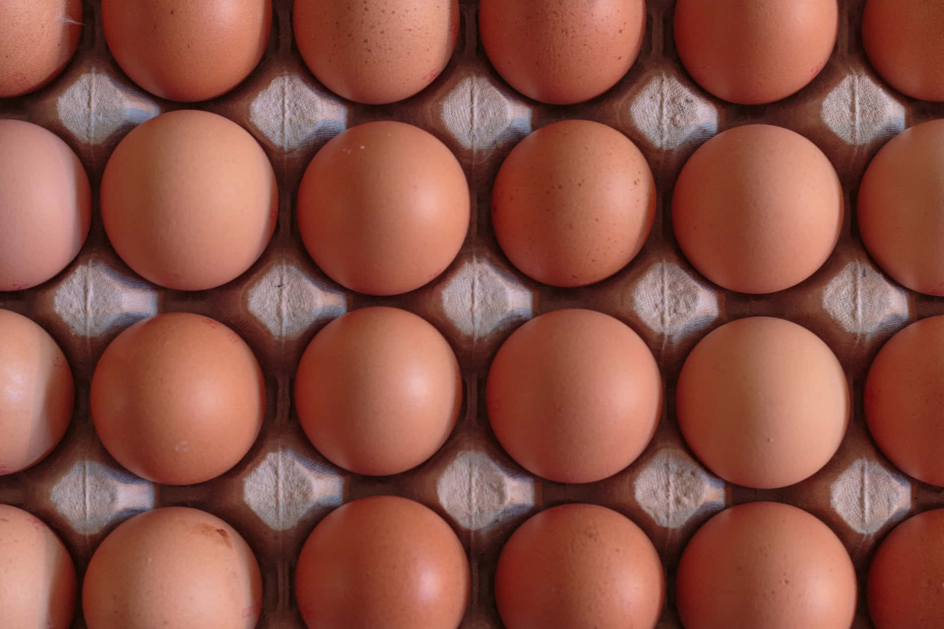 A basket of fresh brown eggs Wallpaper