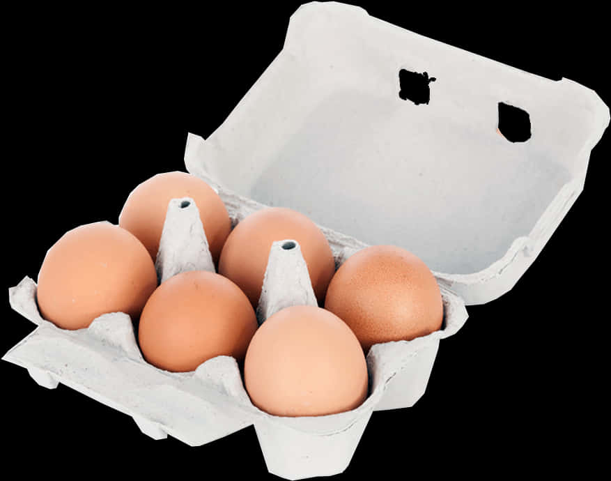 Brown Eggsin Carton PNG