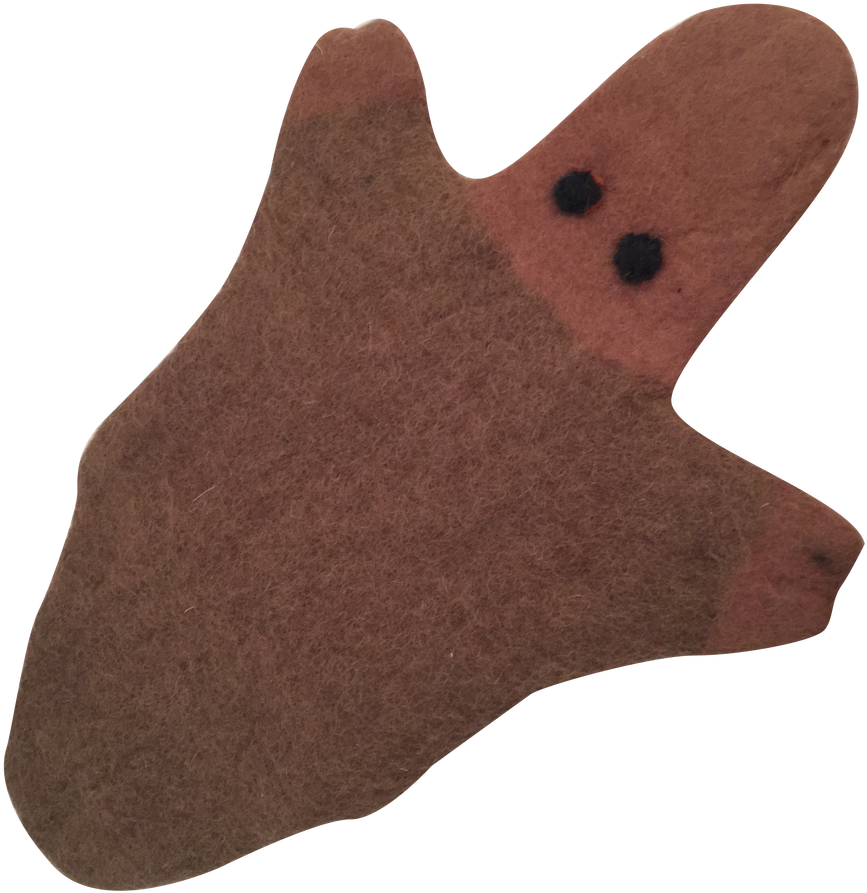 Brown Felt Puppet Profile PNG