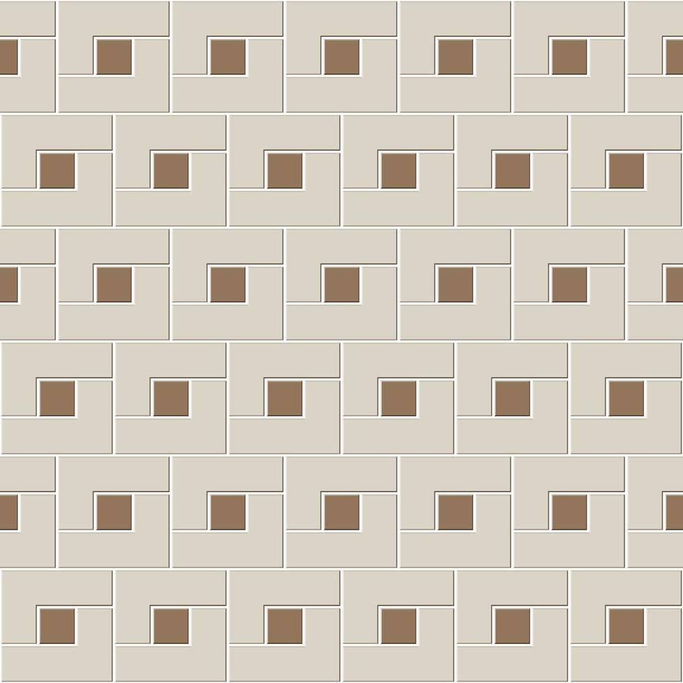 Brown Floor Tiles With L Shape Blocks Wallpaper