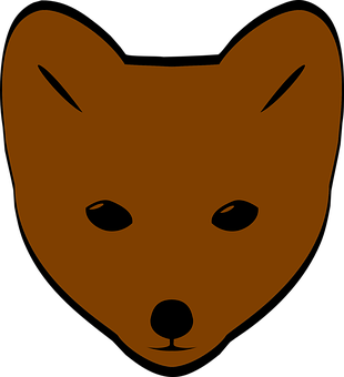 Brown Fox Icon Simple PNG