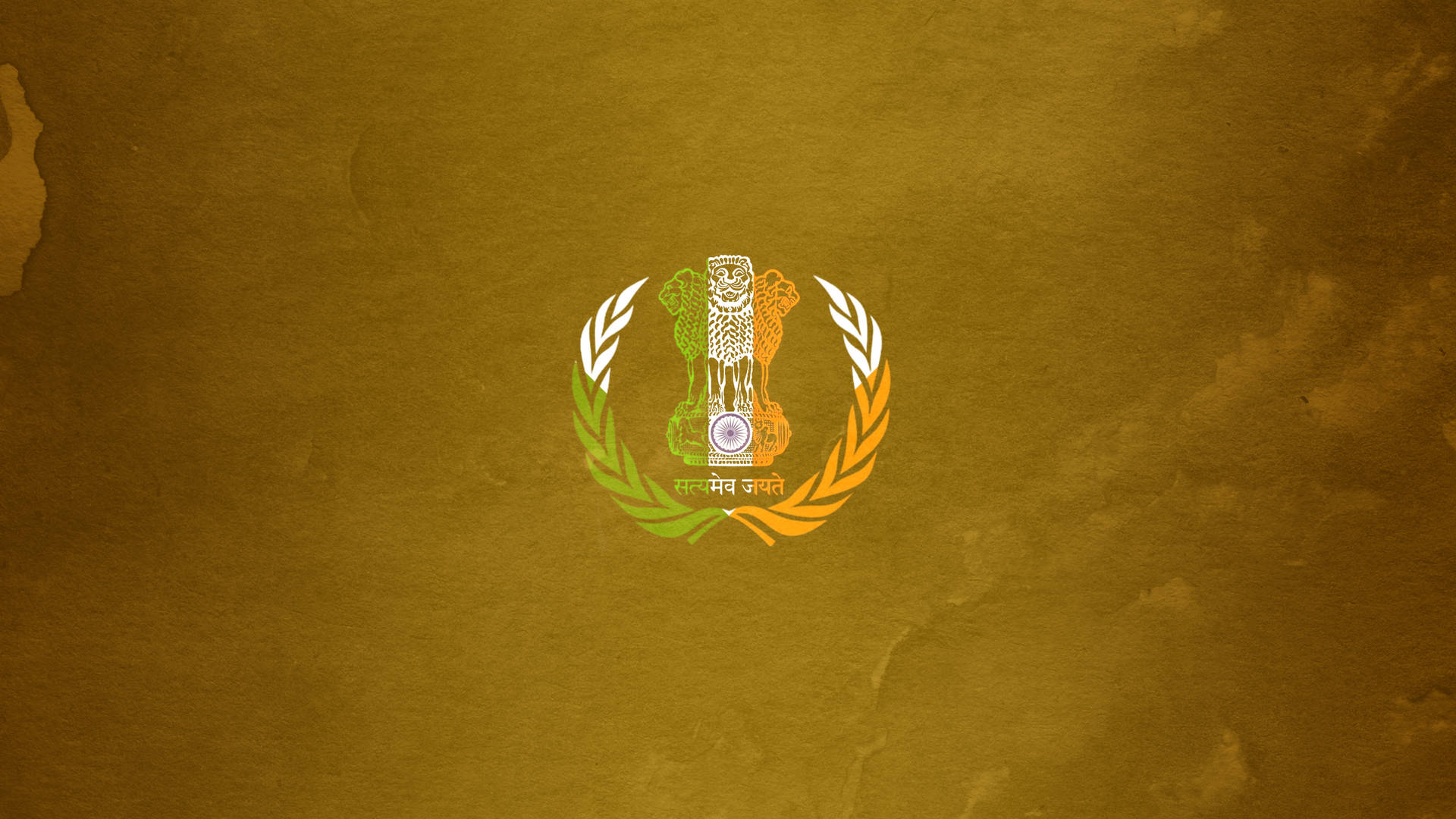 Brown Golden IPS Logo Wallpaper