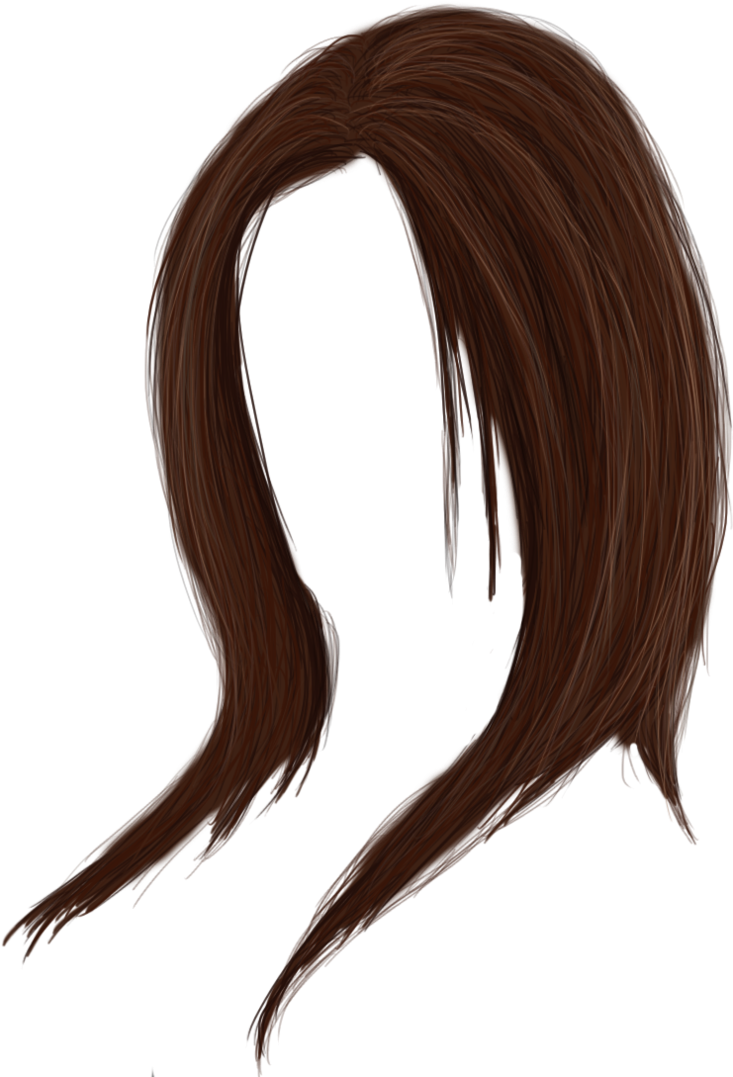 Brown Hair Swish Illustration PNG