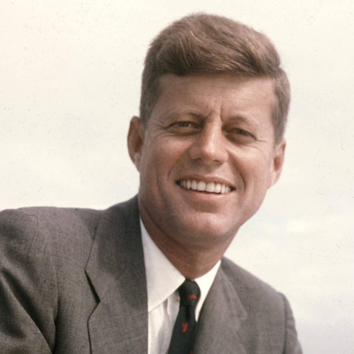 Brown-haired John F. Kennedy