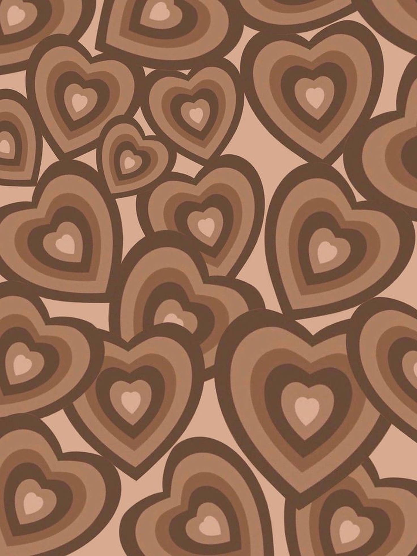 Brown Heart Aesthetic Wallpaper