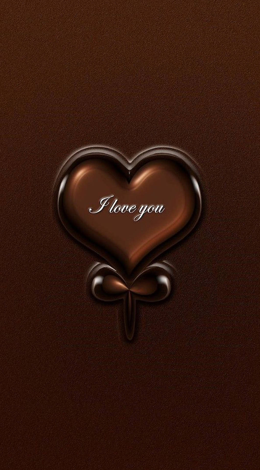 Brown Heart I Love You Wallpaper