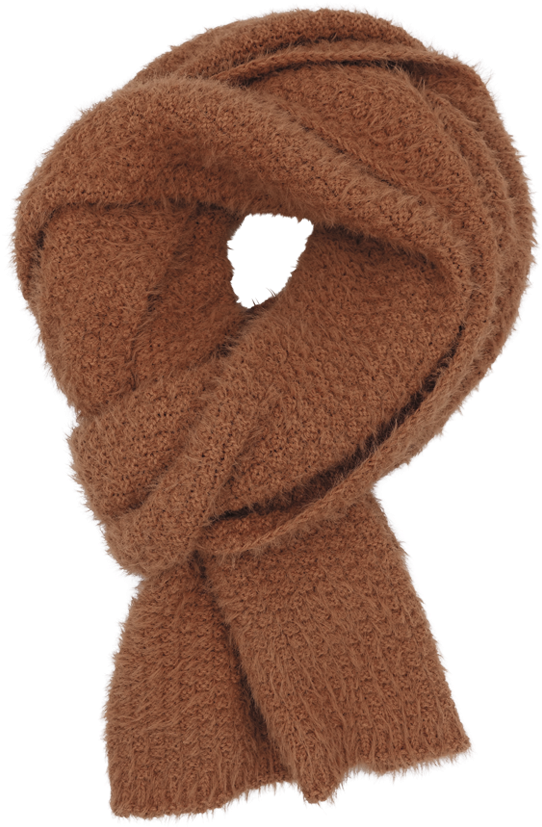 Brown Knitted Scarf Isolated PNG