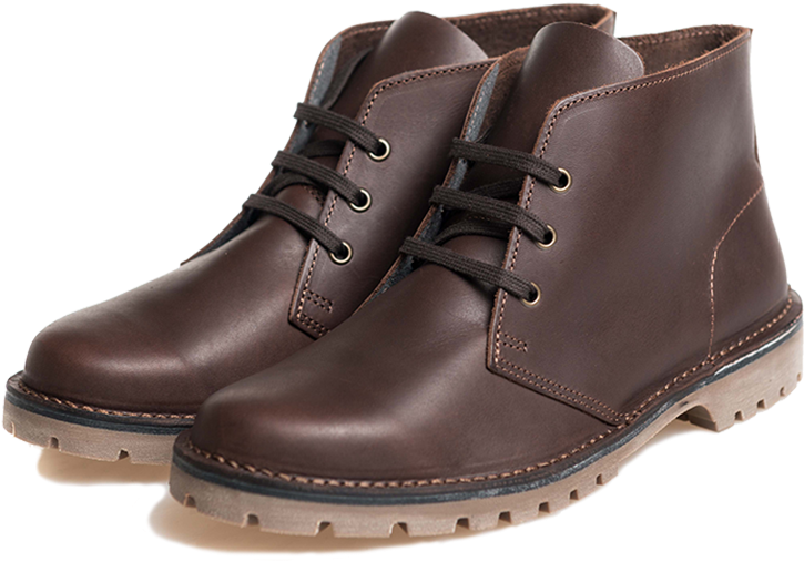 Brown Leather Ankle Boots PNG