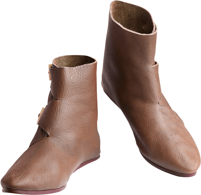 Brown Leather Ankle Boots PNG