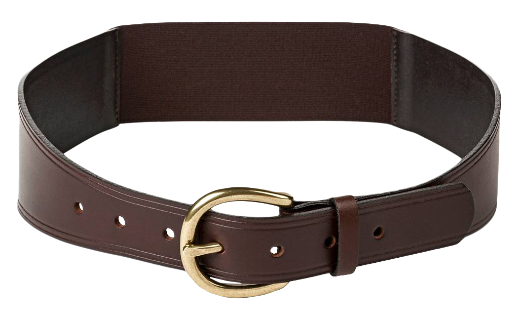 Brown Leather Beltwith Gold Buckle PNG