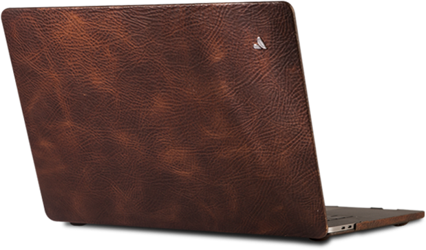Brown Leather Covered Macbook PNG