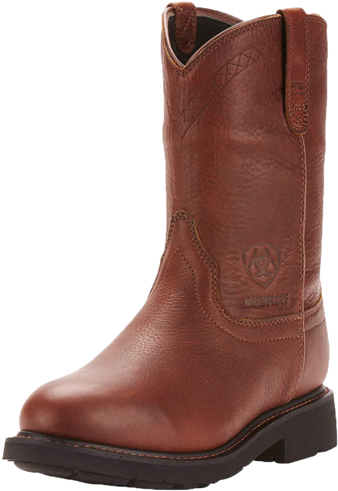 Brown Leather Cowboy Boot PNG