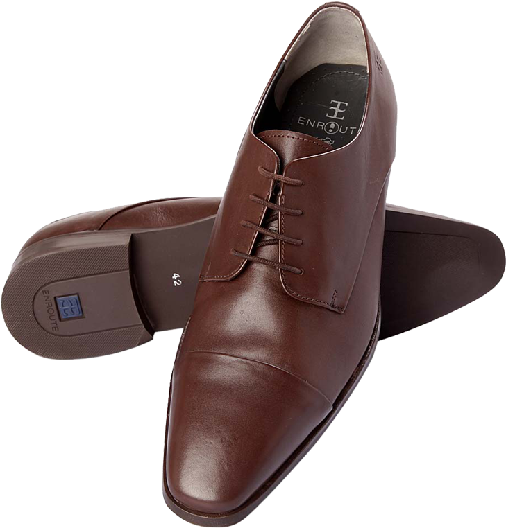 Brown Leather Dress Shoes Men PNG