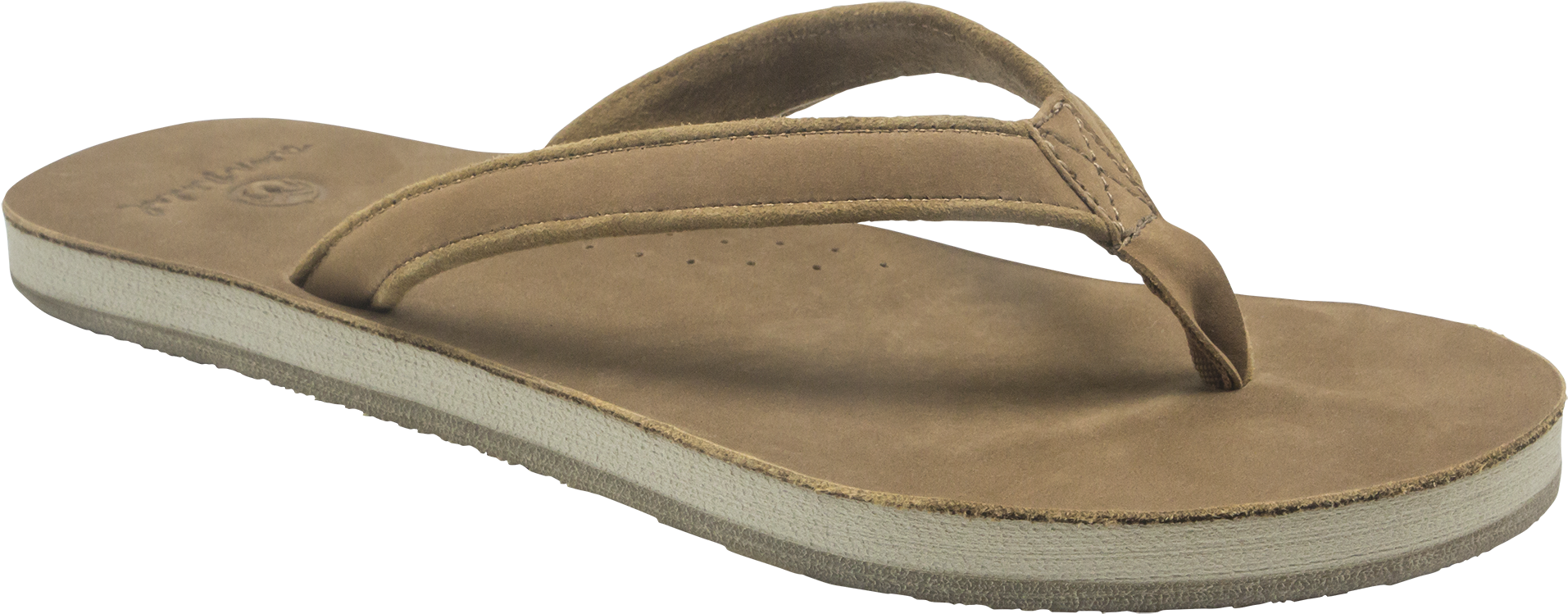 Brown Leather Flip Flop Sandal PNG