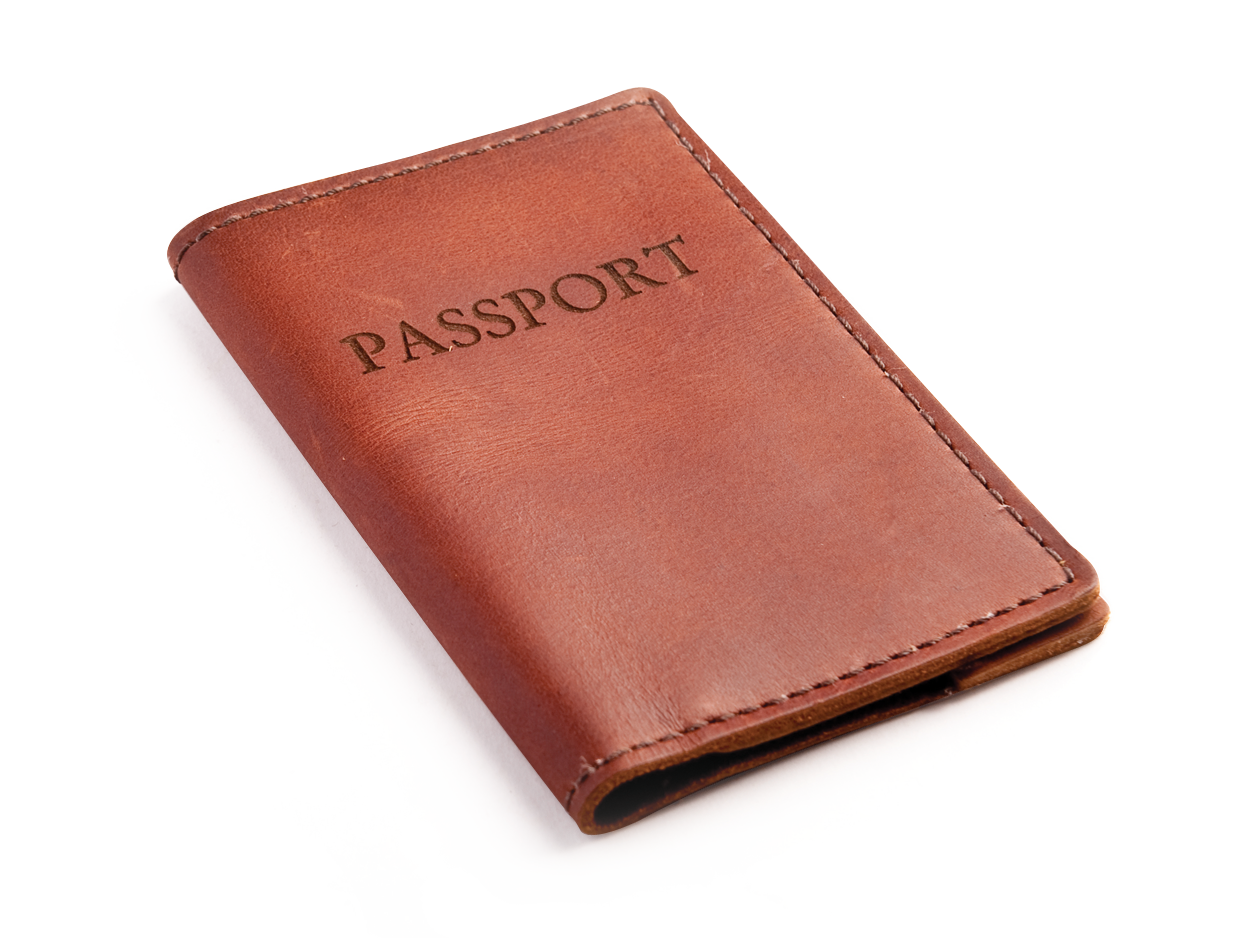 Brown Leather Passport Wallet PNG
