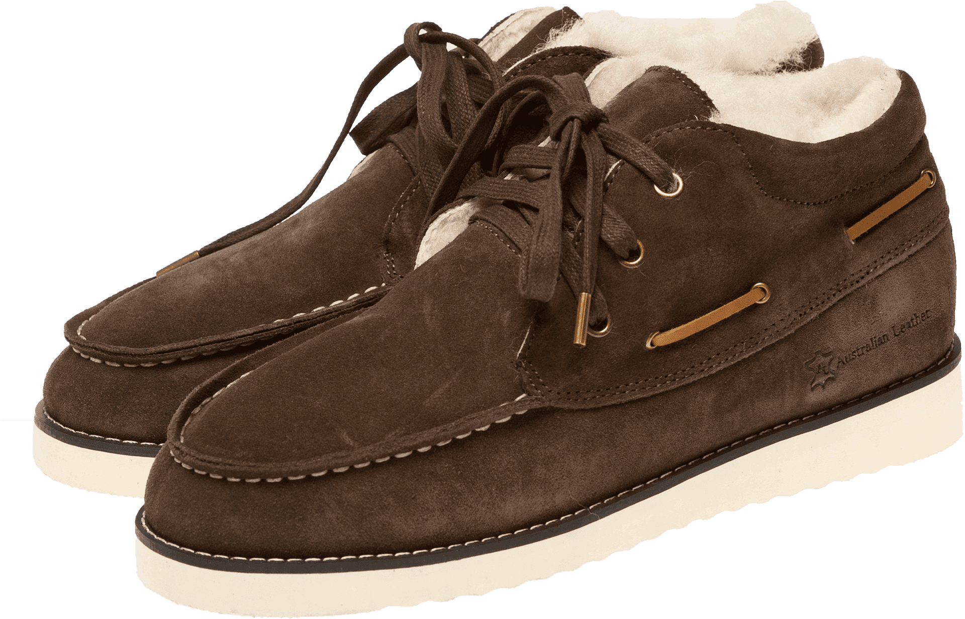 Brown Leather Sneakers Winter Style PNG
